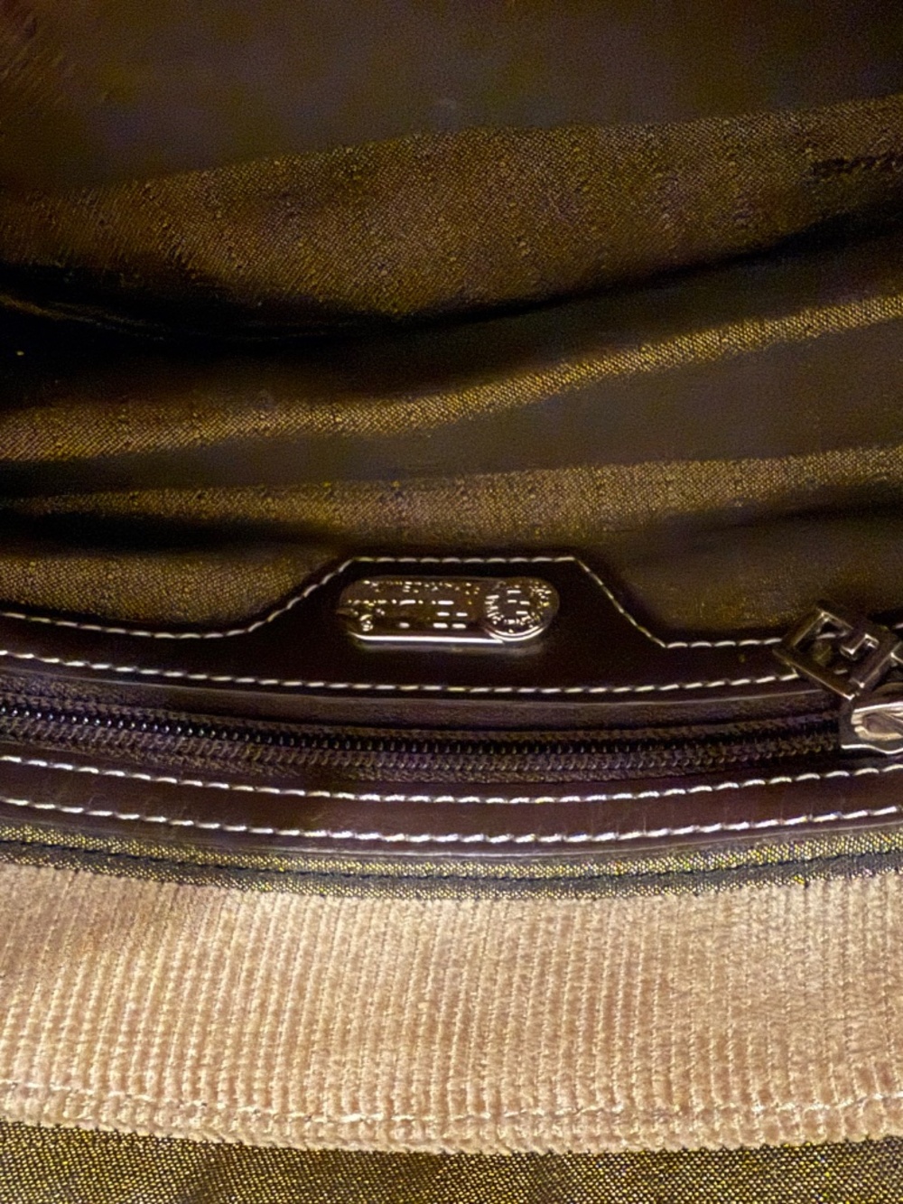 Vintage Fendi Baguette Corduroy Shoulder Bag - Picture 12 of 12